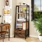 Modern 4-Shelf Ladder Bookcase with Drawers and Sturdy Metal Frame for Living Room or Kitchen